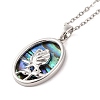 201 Stainless Steel Pendants Necklace for Women NJEW-B110-02P-1