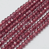 Natural Garnet Bead Strands G-P271-3mm-05-1