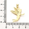 Rack Plating Brass Micro Pave Cubic Zirconia Pendants KK-L226-026G-3