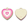 Rack Plating Light Gold Alloy Enamel Pendants ENAM-Q444-014L-RS-2