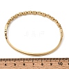 304 Stainless Steel Crystal Rhinestone Flower Hinged Cuff Bangles for Women SA-CBA61B8-12G-5