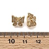 Brass Micro Pave Clear Cubic Zirconia Slide Charms KK-Z126-20G-3