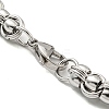 304 Stainless Steel Byzantine Chain Bracelet BJEW-C042-08P-3