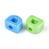 UV Plating Opaque Acrylic European Beads OACR-M027-03D-3