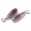 Natural Amethyst Pendants G-Q192-07P-03-2