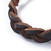 Adjustable Cowhide Leather Cord Braided Bracelets BJEW-JB04437-01-2