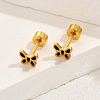 Fashionable Stainless Steel Butterfly Stud Earrings XD9500-4