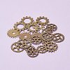 20Pcs Metal Alloy Steampunk Gear Charms Connectors Cog Pendants TIBEP-FS0001-04AB-6