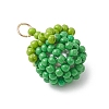 Glass Seed Beaded Tomato Pendants PALLOY-MZ01081-01-2
