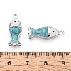 Brass with Enamel Pendants KK-T073-38P-4