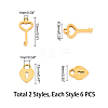 304 Stainless Steel Charms STAS-UN0012-02G-6