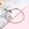 304 Stainless Steel Curb Chain Bracelets & Necklaces Jewelry Sets SJEW-JS01187-12