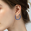3 Pairs Spray Painted Alloy Hoop Earrings EJEW-SP0001-21B-5