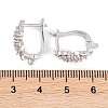 Rack Plating Brass Cubic Zirconia Hoop Earring Findings KK-S374-04P-01-3