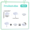 40Pcs 4-Hole Resin Button Lapel Pin Backs BUTT-NB0002-13B-2