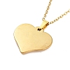 Heart 304 Stainless Steel Pendant Necklaces NJEW-G083-03C-G-2