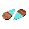 Opaque Resin & Walnut Wood Pendants RESI-N025-030-B03-3