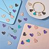 50Pcs 5 Colors Alloy Enamel Pendants ENAM-SZ0002-86-6