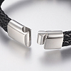 Braided Leather Cord Multi-strand Bracelets X-BJEW-H560-56-4