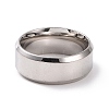 Non-Tarnish 201 Stainless Steel Plain Band Ring for Women RJEW-I089-13P-2