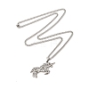 Anti-Tarnish 201 Stainless Steel Pendant Twisted Chain Necklaces for Women NJEW-U018-01P-02-2