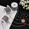 30m 3 Style 304 Stainless Steel Cable & Curb Chains for DIY Chain Necklace Making Kit CHS-BC0001-12-3