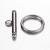 201 Stainless Steel Toggle Clasps STAS-D438-31-1
