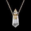 Natural Quartz Crystal Perfume Bottle Pendant Necklace PW-WG2A891-23-1