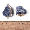 Raw Rough Natural Blue Spot Jasper Nuggets Connector Charms G-Q606-08E-3
