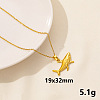 Stylish Ocean Stainless Steel Shark Pendant Necklace for Women ZE1503-2-1