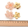 304 Stainless Steel Acrylic Dangle Stud Earrings EJEW-Z106-01G-3