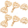 6Pcs Brass Micro Pave Cubic Zirconia Fold Over Clasps KK-BBC0021-30-1