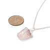 Natural Rose Quartz Geometry Pendant Necklace NJEW-JN04239-04-2