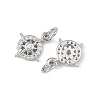 SHEGRACE Brass Micro Pave Cubic Zirconia Charms XGRQ3P012-596P-2