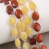 Natural Red Jasper & Lemon Jade & Synthetic Goldstone & Blue Goldstone & Blue Lace Agate Beads Strands G-Z135-A05-1