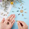 SUPERFINDINGS 40Pcs 5 Styles Natural Gemstone Copper Wire Wrapped Connector Charms FIND-FH0005-17-3