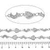 Hammered 304 Stainless Steel Triangle & Moon Link Chains SA-CBA21A8-01P-03-2
