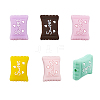 CHGCRAFT 6Pcs 6 Colors Food Grade Eco-Friendly Silicone Beads SIL-CA0001-78-1