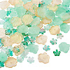 100Pcs 4 Styles Baking Paint Transparent Glass Bead Caps DGLA-TA0001-46-3