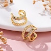 Rack Plating Brass Micro Pave Clear Cubic Zirconia Cuff Earrings EJEW-H147-14G-3