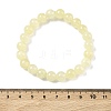 Natural Golden Silk Jade Round Beaded Stretch Bracelets for Women BJEW-F535-01C-5