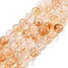 Heated Natural Citrine Beads Strands G-A262-A01-5.5mm-2