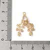 Brass Micro Pave Clear Cubic Zirconia Pendant KK-C062-108G-3