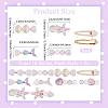 2 Bags 2 Styles Resin & Alloy Alligator Hair Clips AJEW-CY0001-39C-2