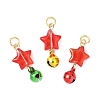 Christmas Handmade Lampwork Pendants PALLOY-JF04578-1