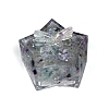 Resin Storage Box & Natural Fluorite Chips Decorations PW-WG11533-07-1