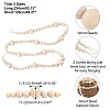 Round Natural Wood Beads Wall Hanging Decorations WOOD-GA0001-08-2