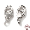 Rhodium Plated 925 Sterling Silver Lobster Claw Clasps with Jump Rings STER-D006-18P-1