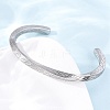304 Stainless Steel Cuff Bangles for Men Women BJEW-D361-02P-3
