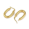 PVD Vacuum Plating 201 Stainless Steel Oval Hoop Earrings for Women EJEW-F345-19G-2